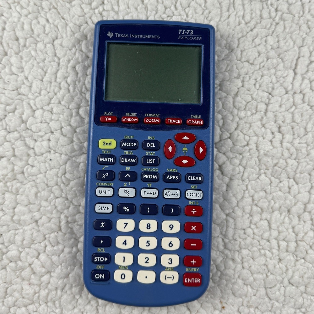 Texas Instruments TI-73 Explorer Graphing Calculator‎ Blue Middle School Math - Picture 3 of 5